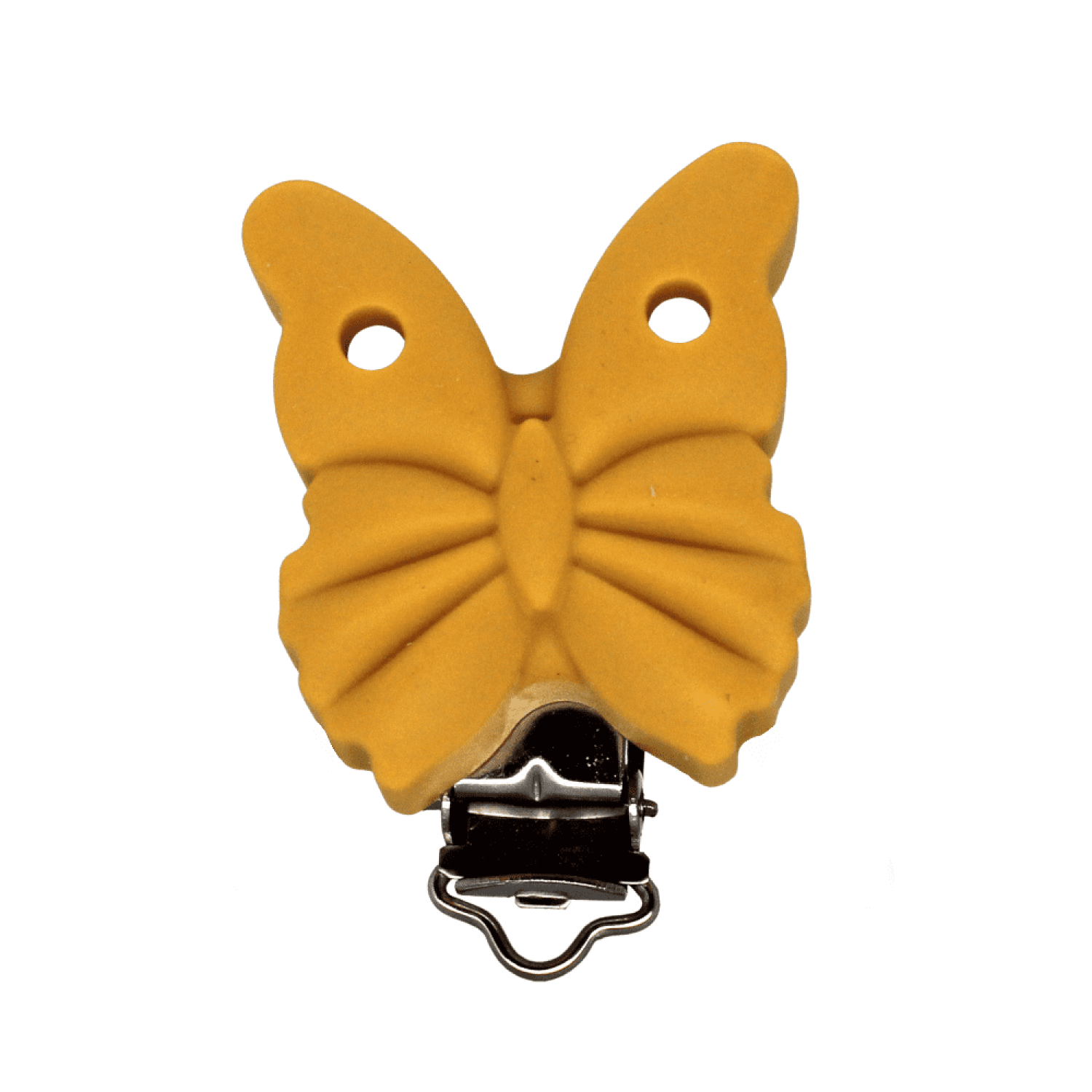 Silikonclip Schmetterling | Senfgelb