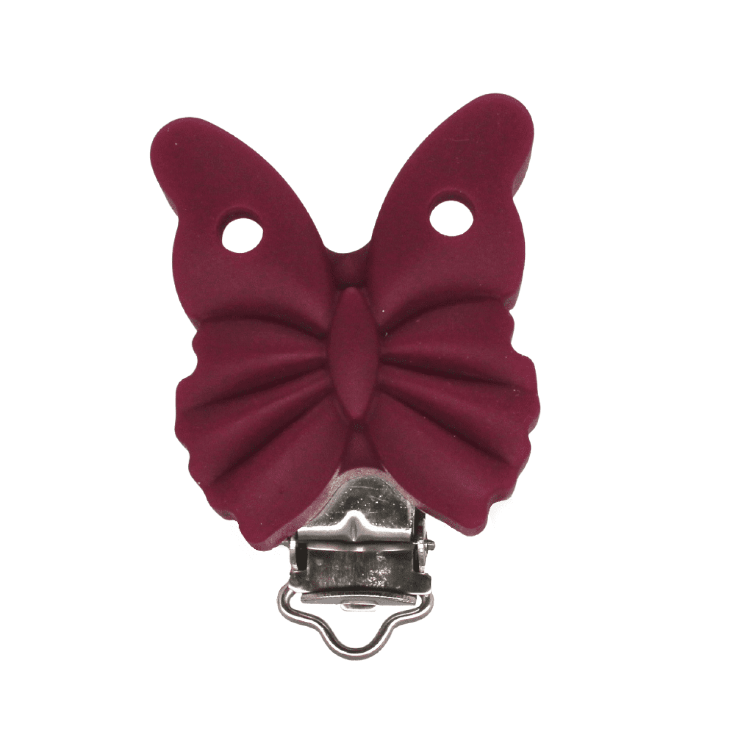 Silikonclip Schmetterling | Weinrot