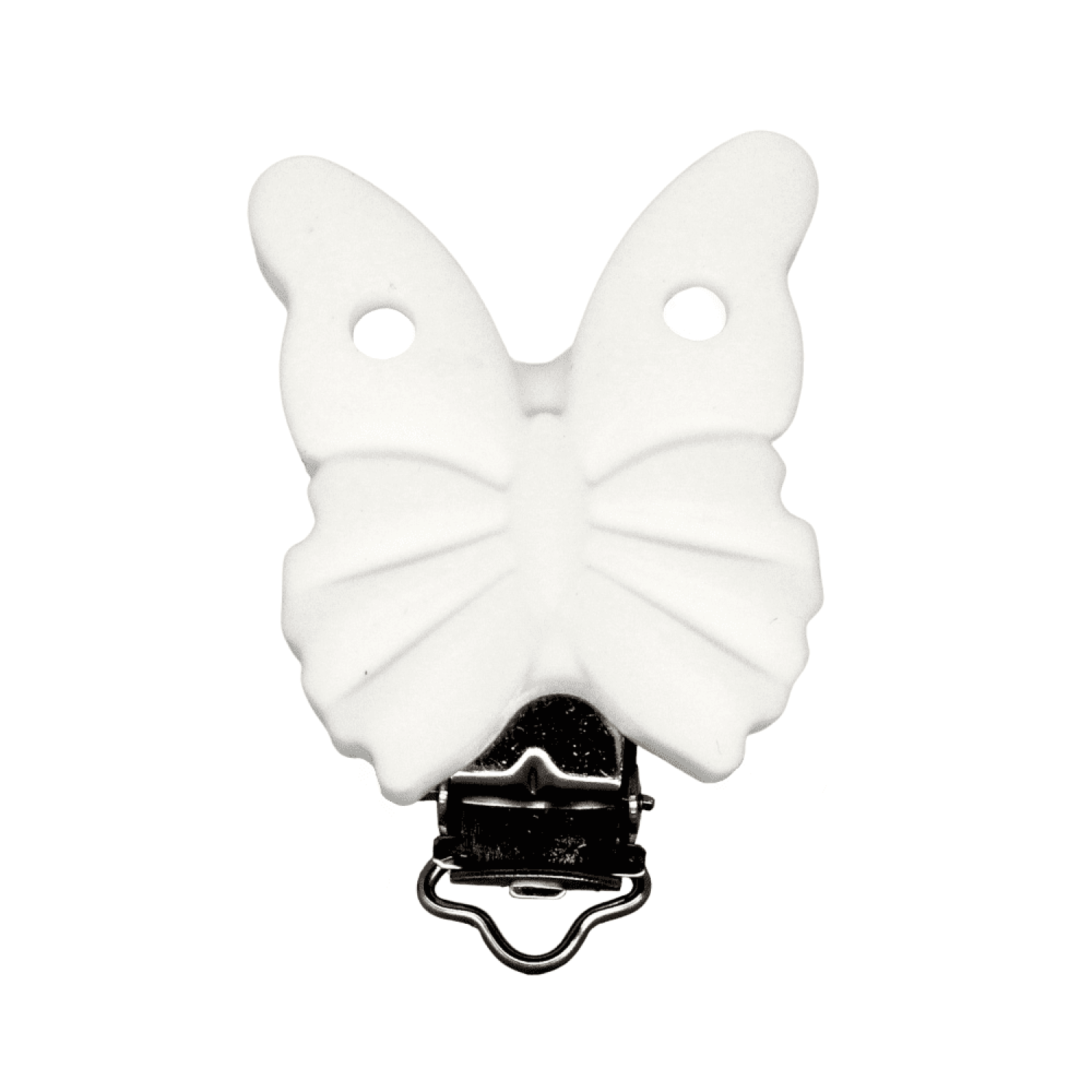 Silikonclip Schmetterling | Weiß