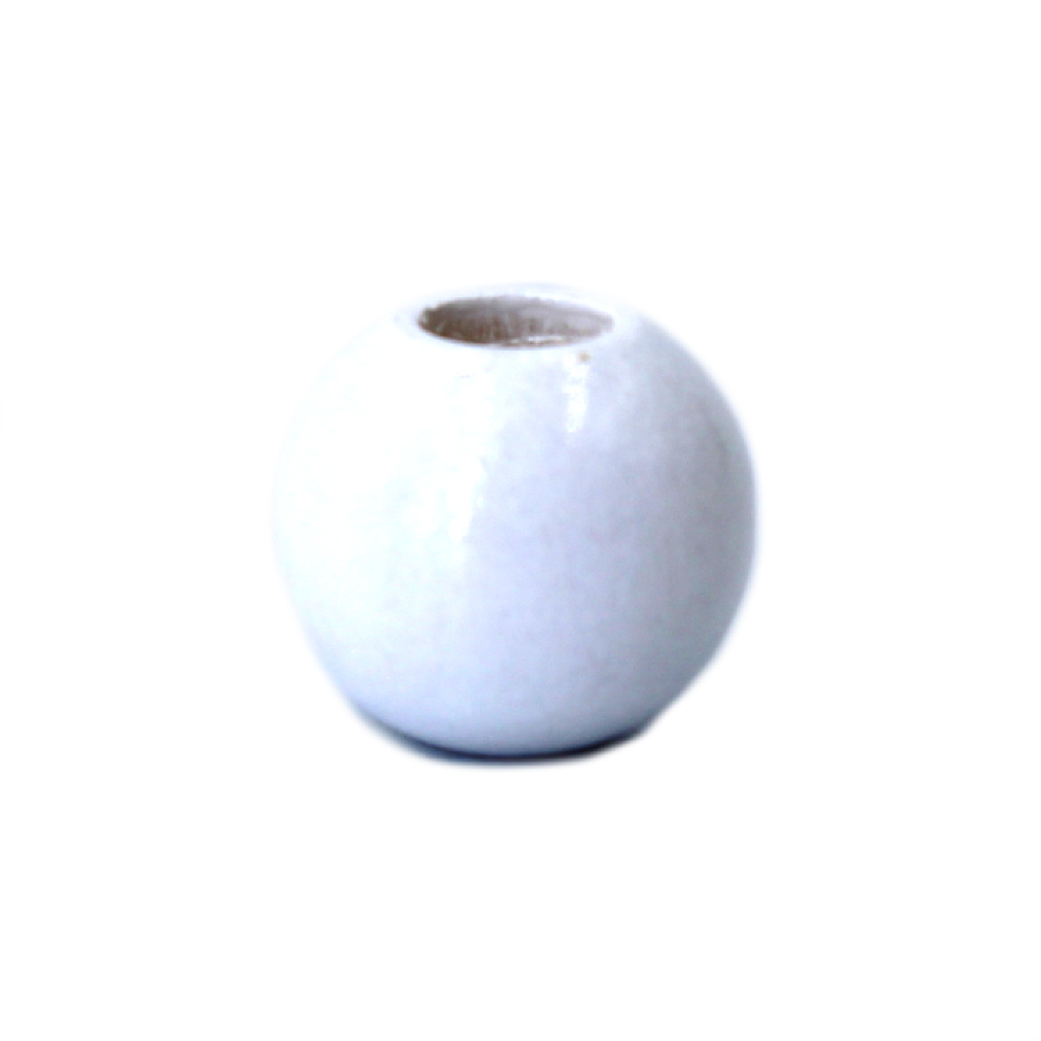 Holz Sicherheitsperle 12 mm | Weiß