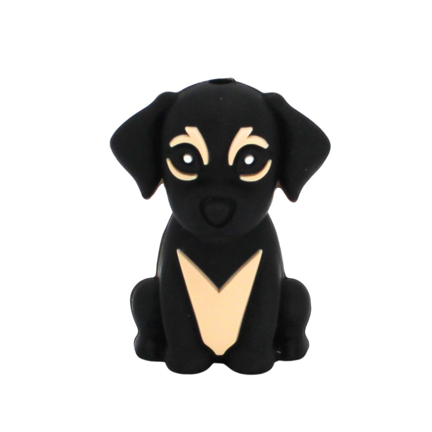Silikon 3D - Motivperle Hund 2# | Schwarz
