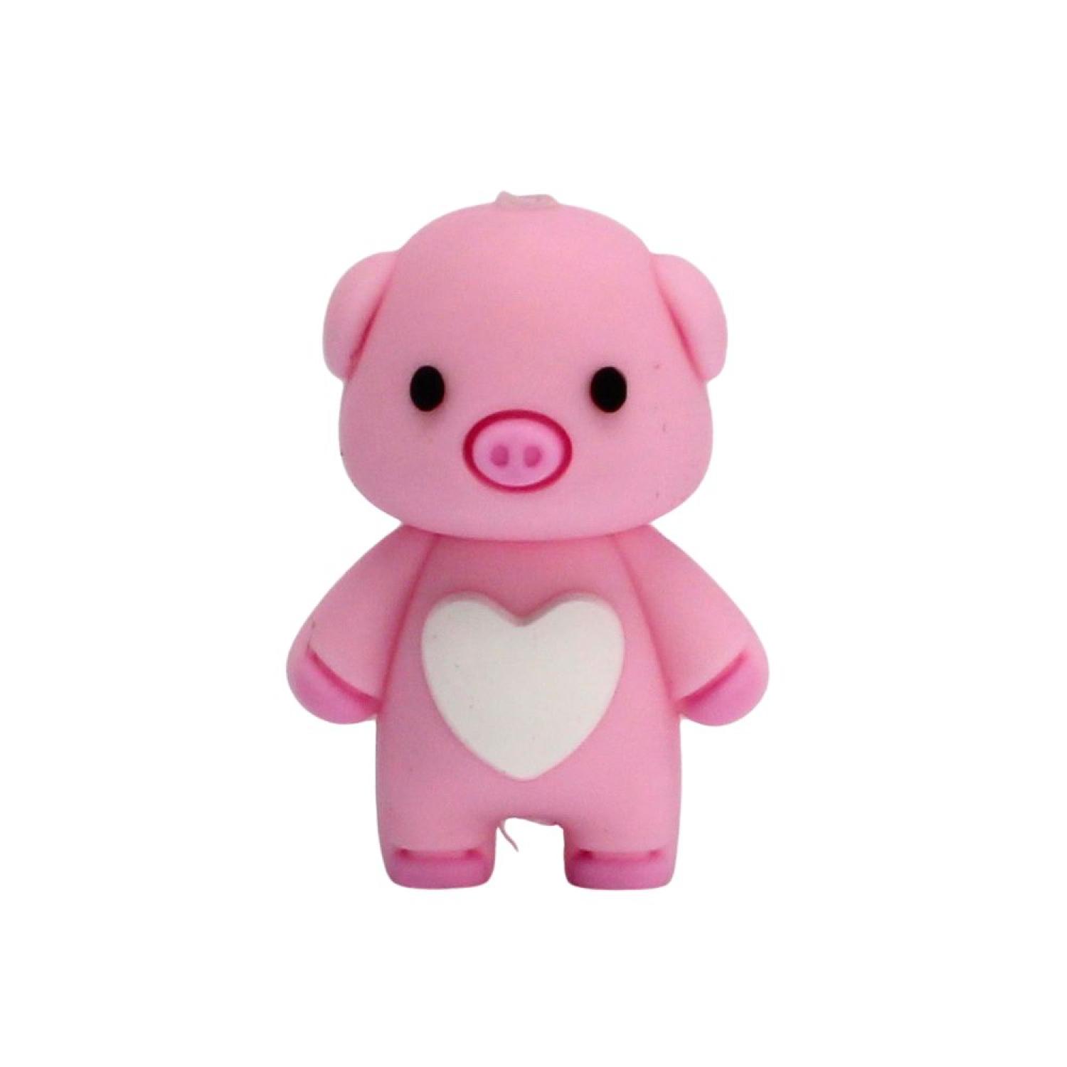 Silikon 3D - Motivperle Schweinchen | Pastell Rosa