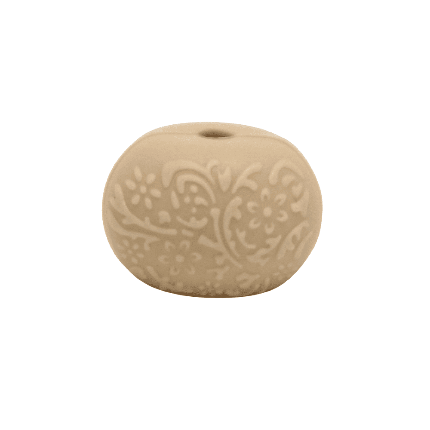 Abakusperle 14mm Relief | Beige