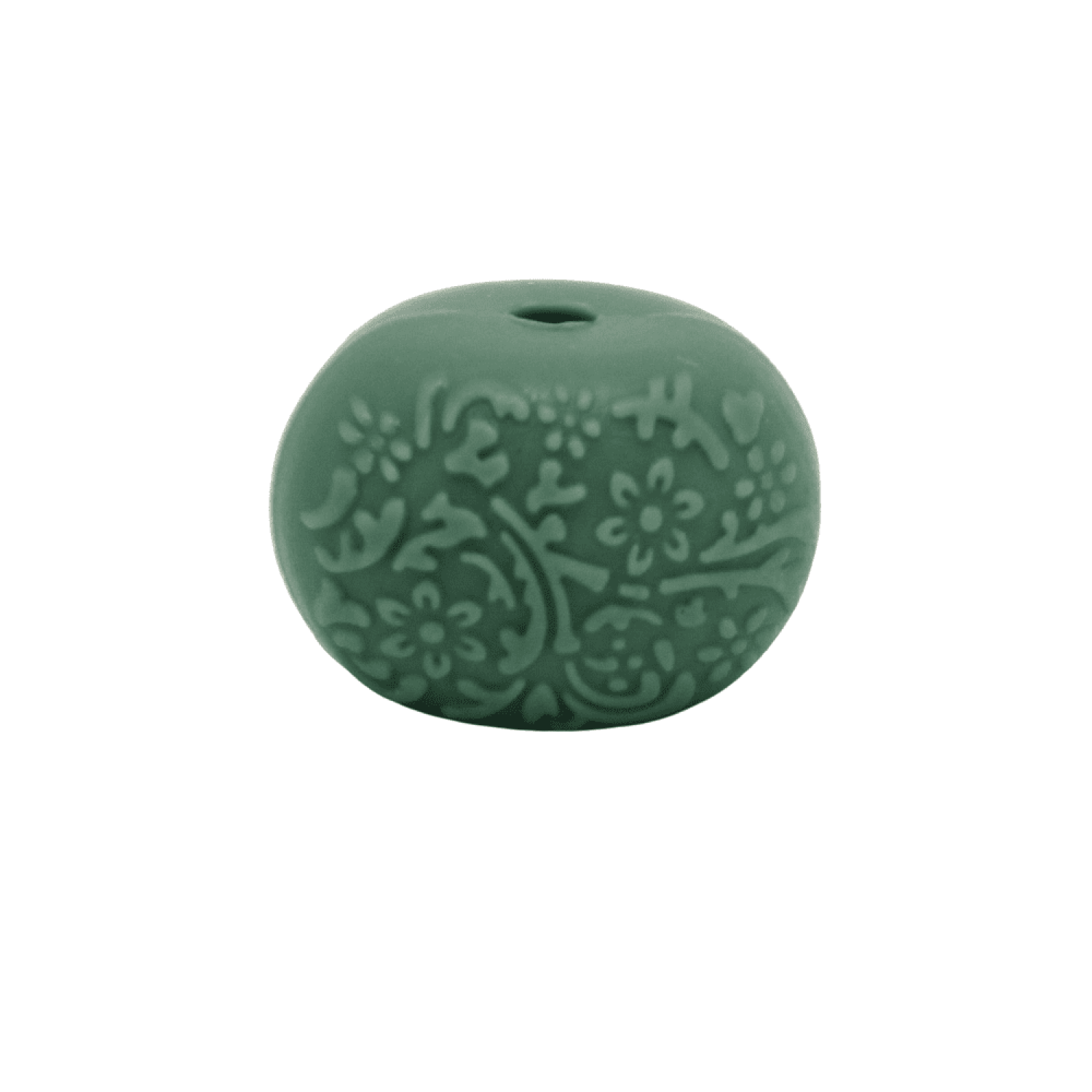 Abakusperle 14mm Relief | Salbei