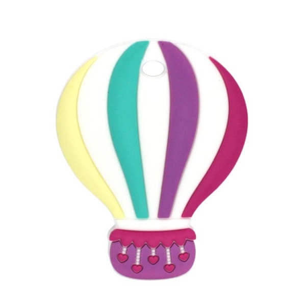 Silikon Anhänger Ballon | Violett - Türkis