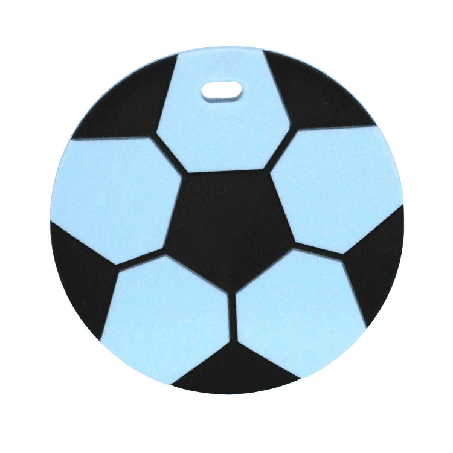Silikon Anhänger Fußball | Pastell Blau
