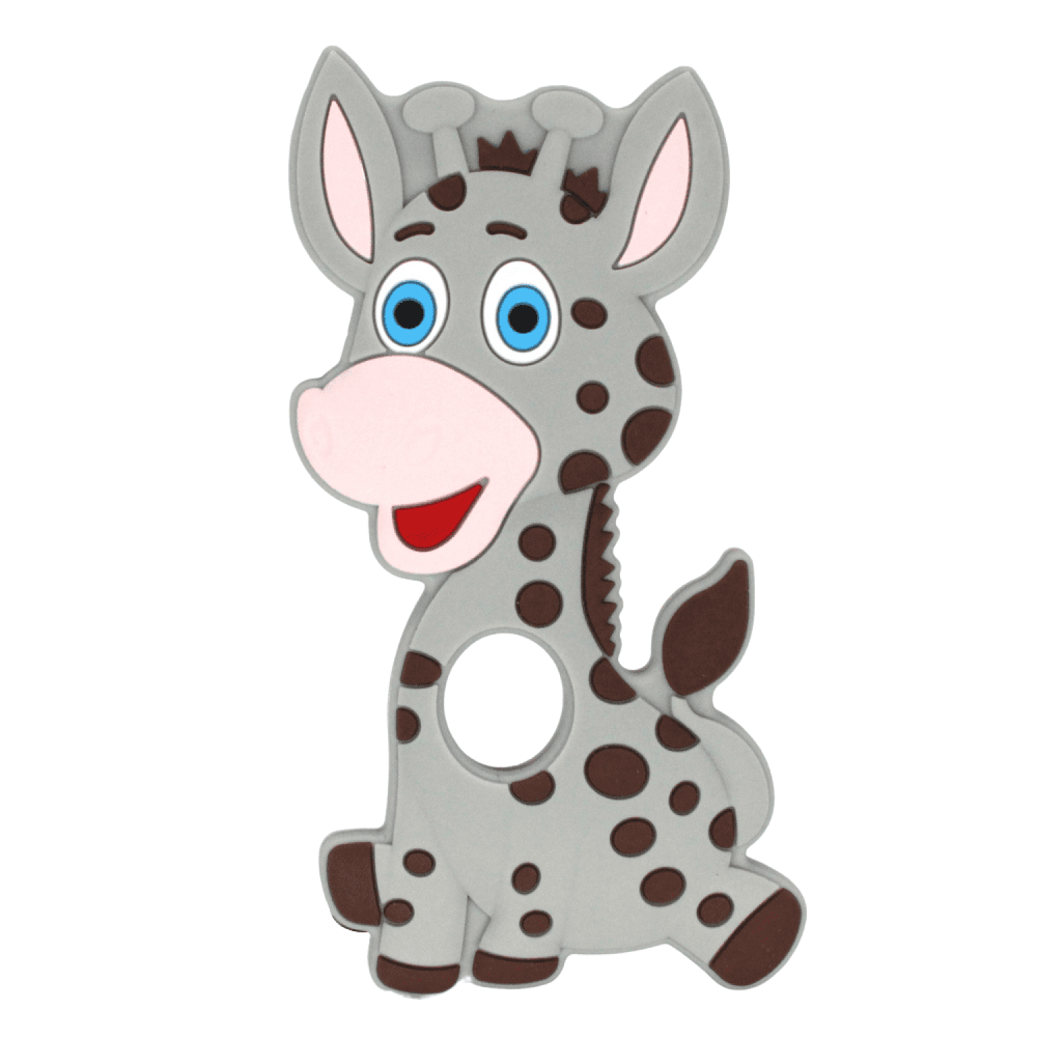 Silikon Anhänger Giraffe | Hell Grau