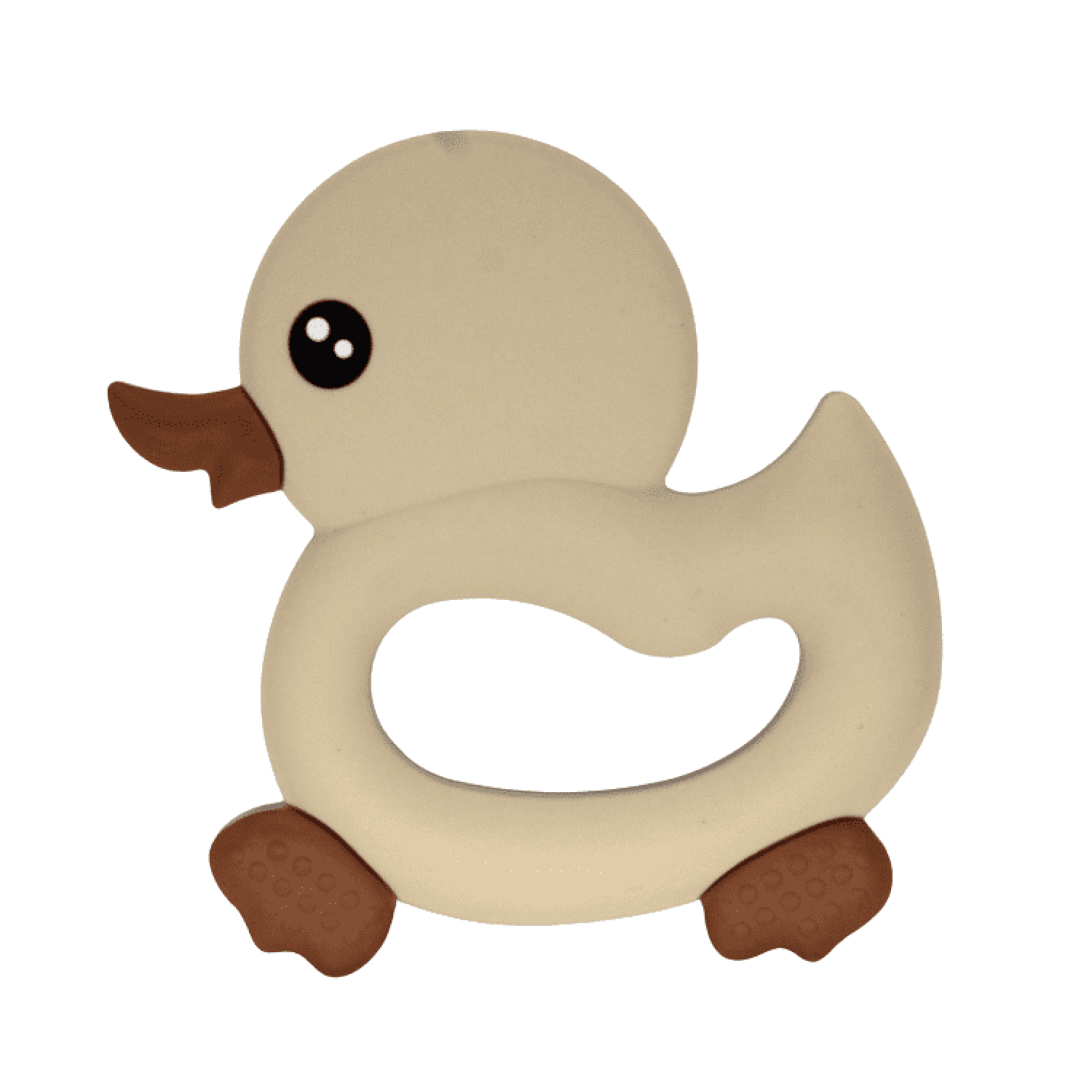 Silikon Anhänger Quietscheentchen | Beige