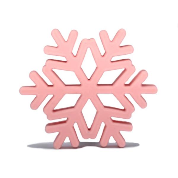 Silikon Anhänger Schneeflocke | Rosa