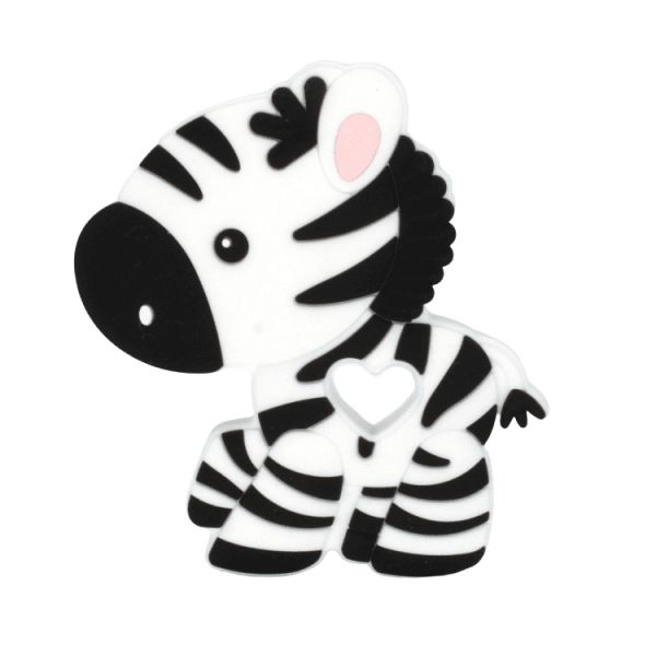 Silikon Anhänger Zebra | Weiß