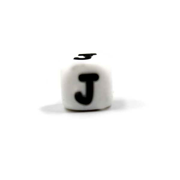 Silikon Buchstabenperle | 10mm | J