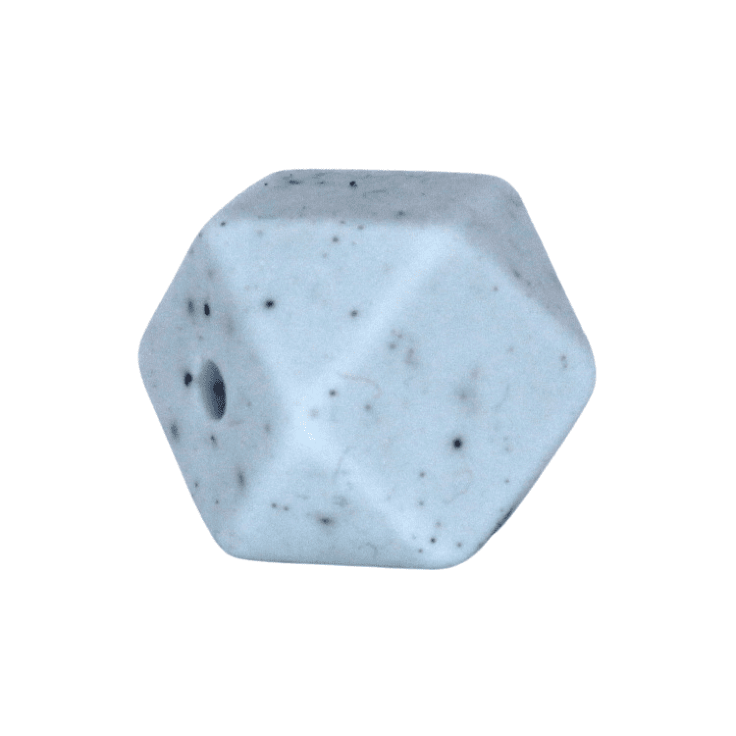 Silikon Hexagonperle 14mm "Granit - Pastellblau" Silikon Hexagonperle 14mm "Granit - Pastellblau"