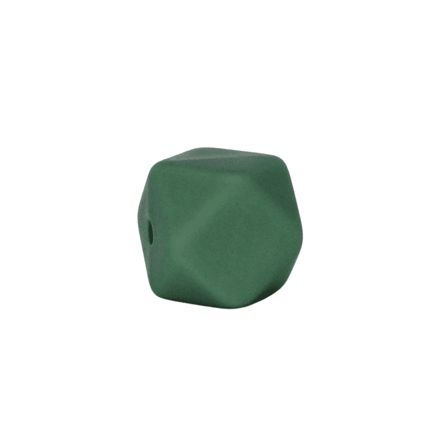 Hexagon Silikonperle 14mm "Salbei"