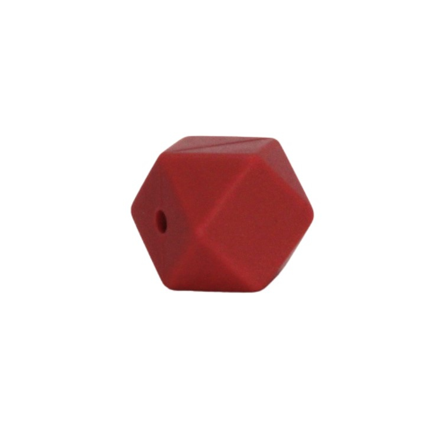 Hexagon Silikonperle 14mm "Fuchs Rot"