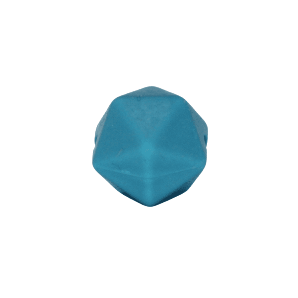 Silikon Icosaederperle 14mm | Rauch Blau