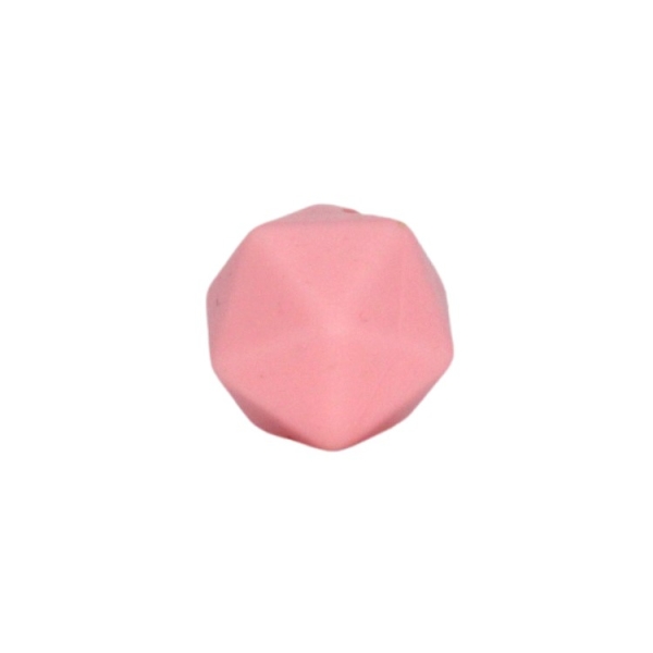 Silikon Icosaederperle 14mm | Candy Pink