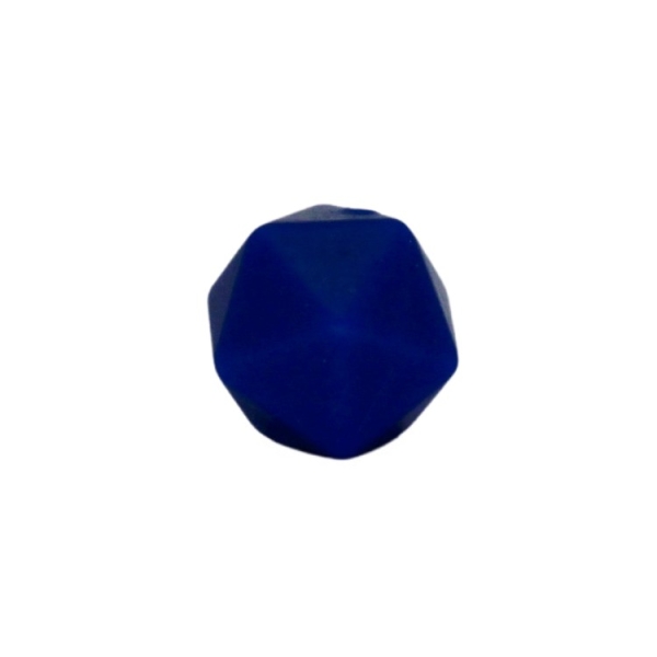 Silikon Icosaederperle 14mm | Dunkel Blau