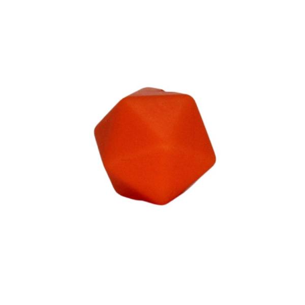 Silikon Icosaederperle 14mm | Orange