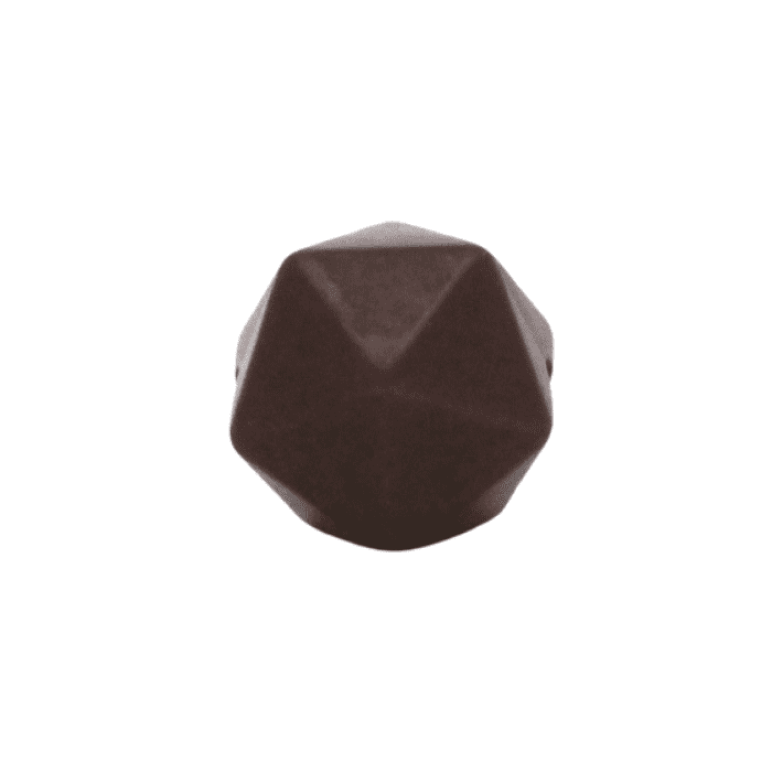 Silikon Ikosaederperle 17mm | Braun