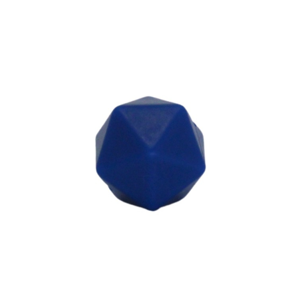 Silikon Icosaederperle 17mm | Dunkel Blau