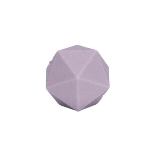 Silikon Icosaederperle 17mm | Lavender Fog