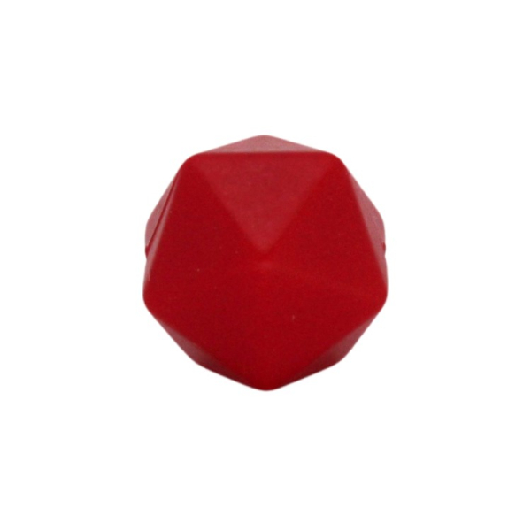 Silikon Icosaederperle 17mm | Dunkel Rot