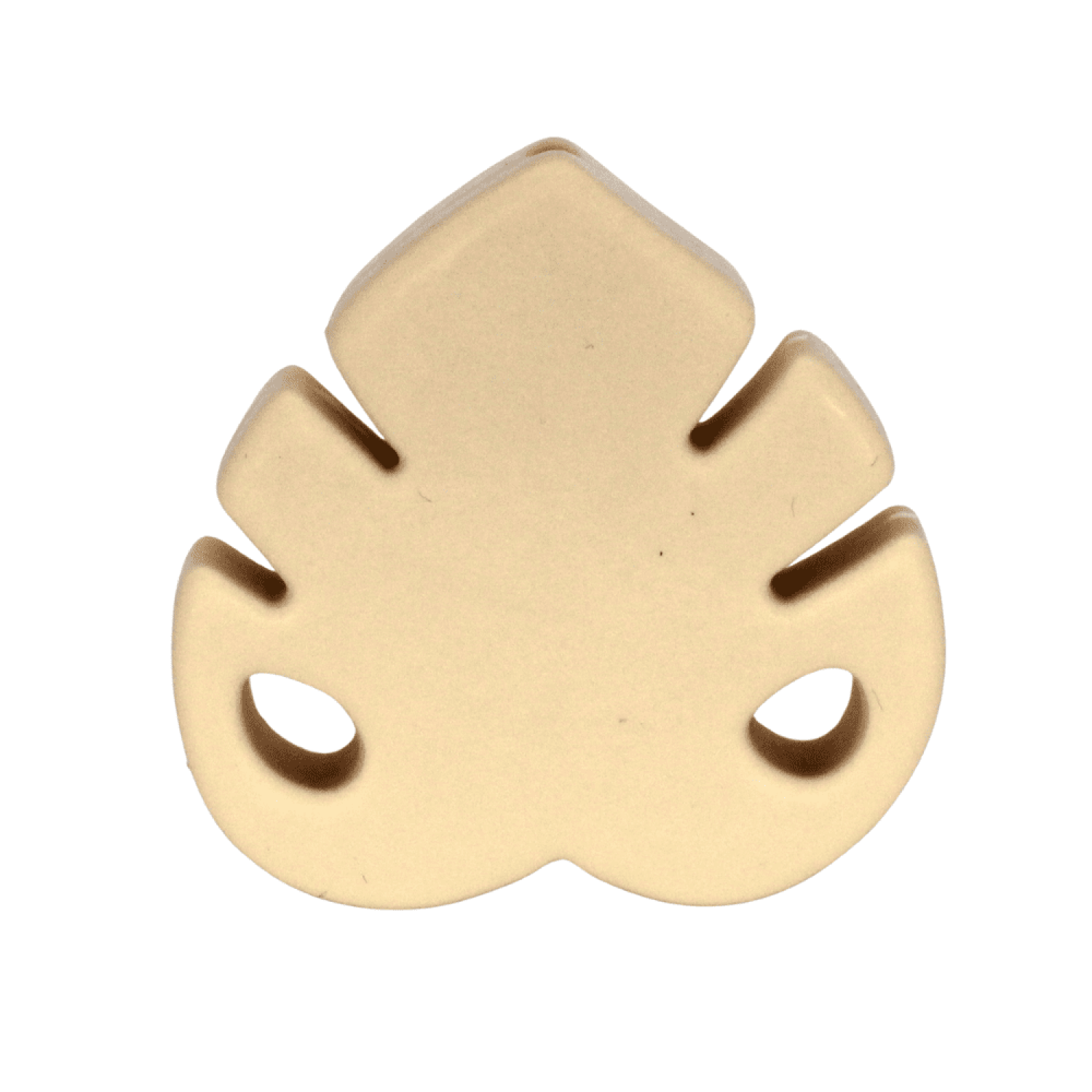 Silikon Motivperle Blatt #2 | Beige