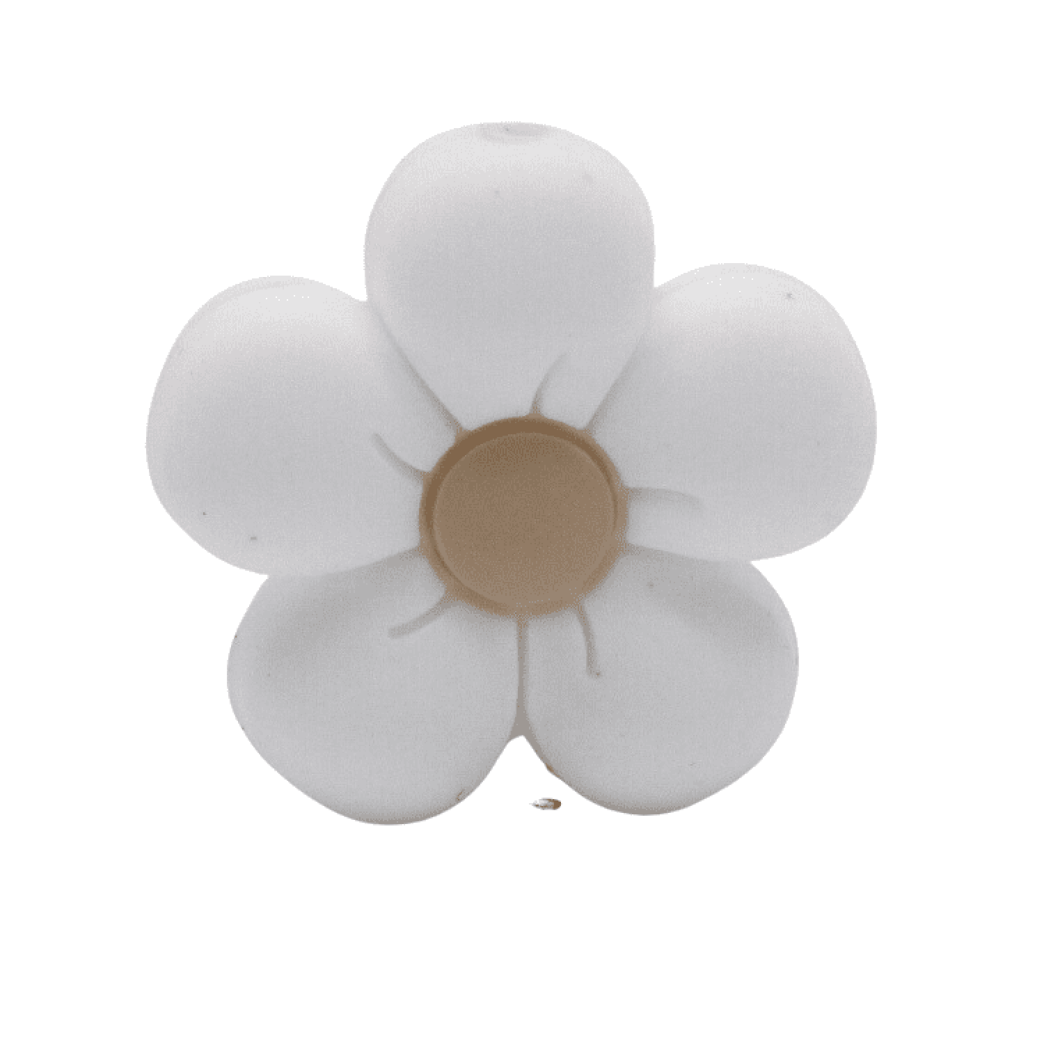 Silikon Motivperle Blümchen | Weiß