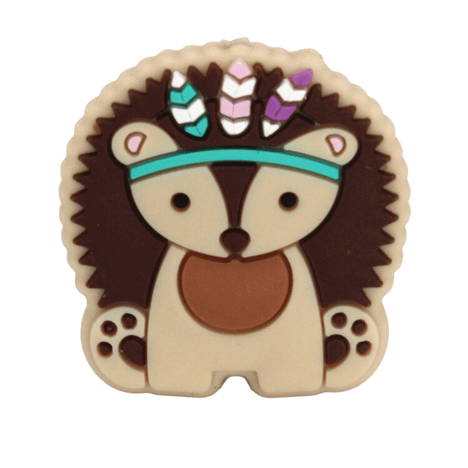 Silikon Motivperle Boho-Igel | Braun Silikon Motivperle Boho-Igel | Braun