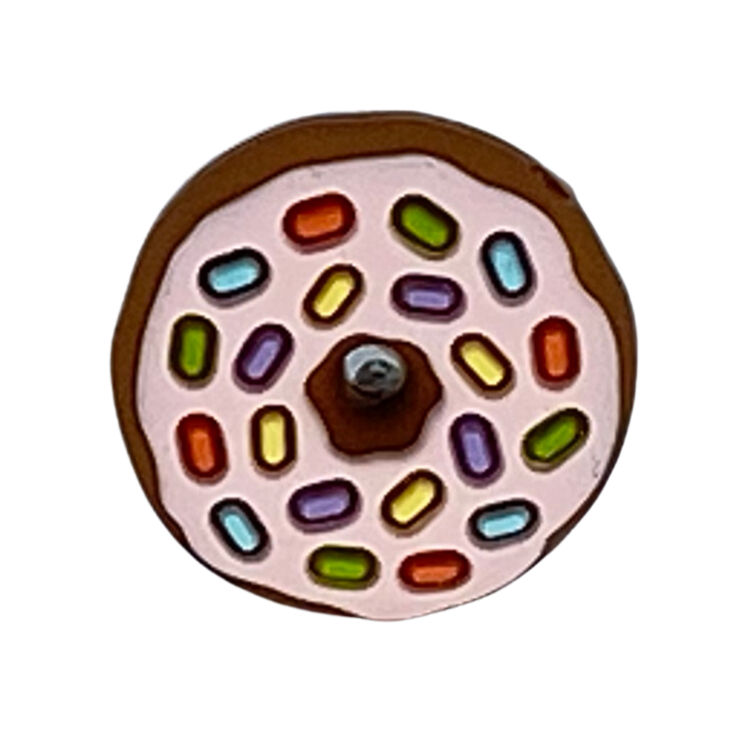 Silikon Motivperle Donut | Hell Braun