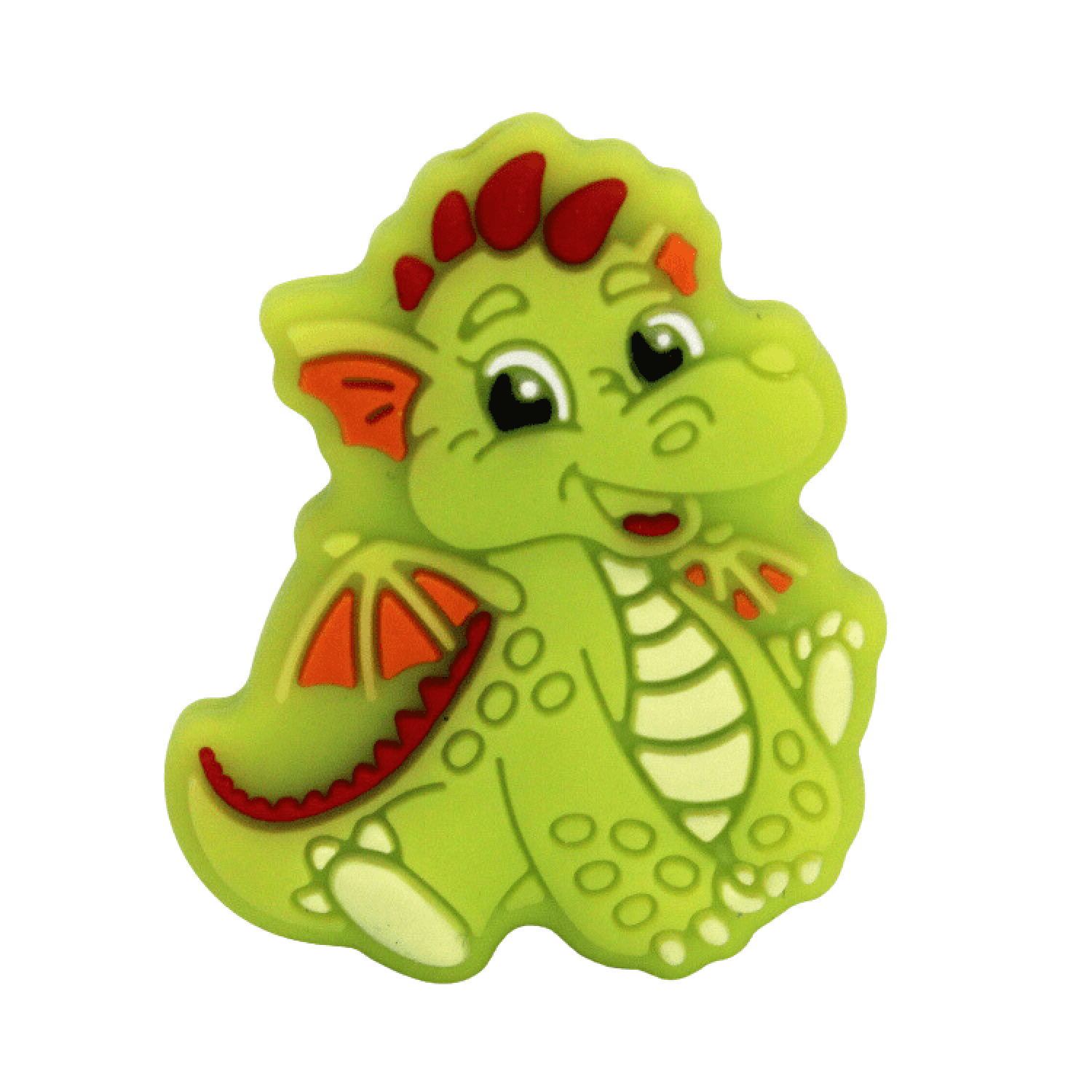 Silikon Motivperle Drache | Grün