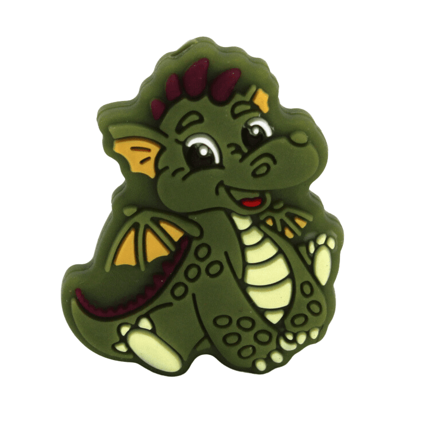 Silikon Motivperle Drache | Hell Lint