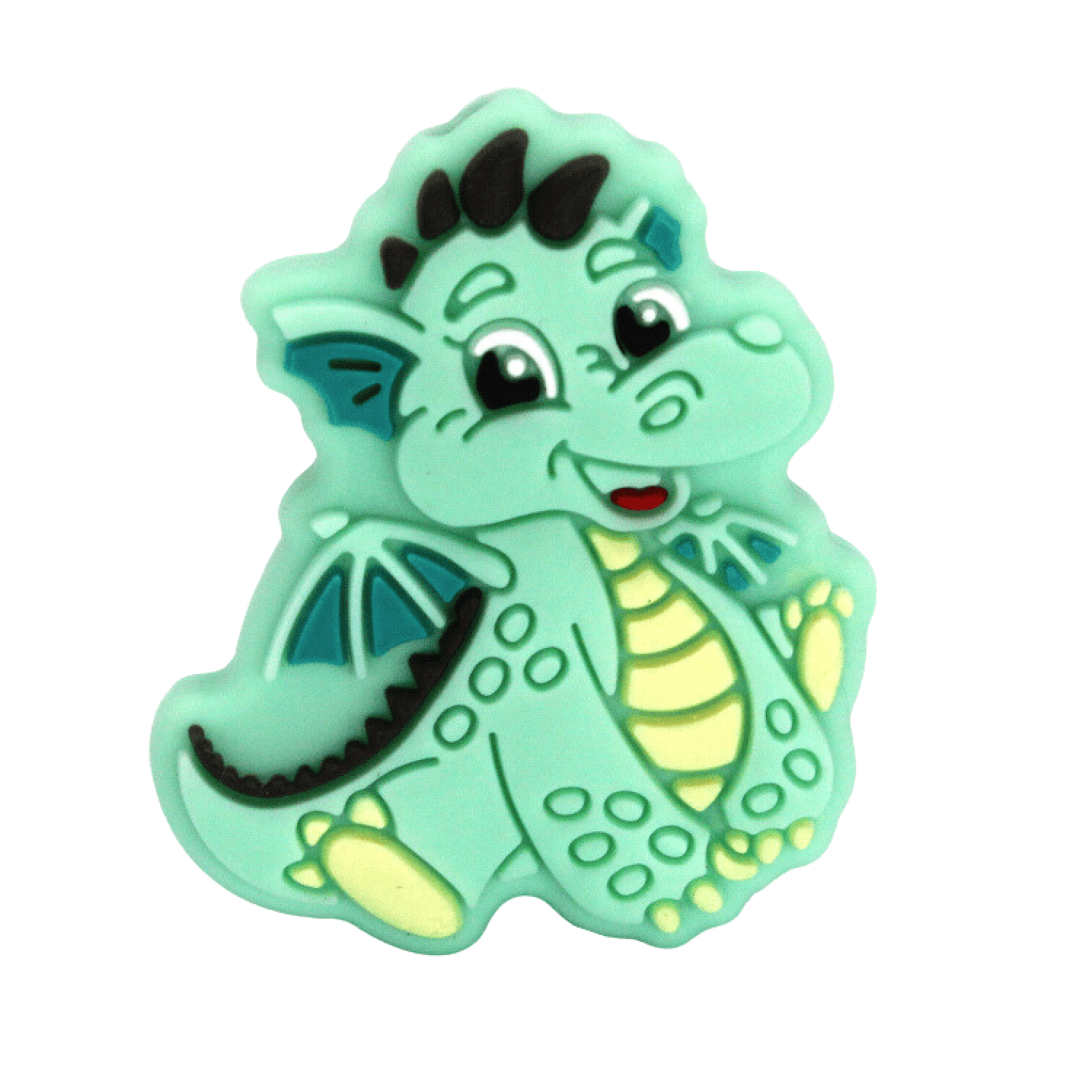 Silikon Motivperle Drache | Mint