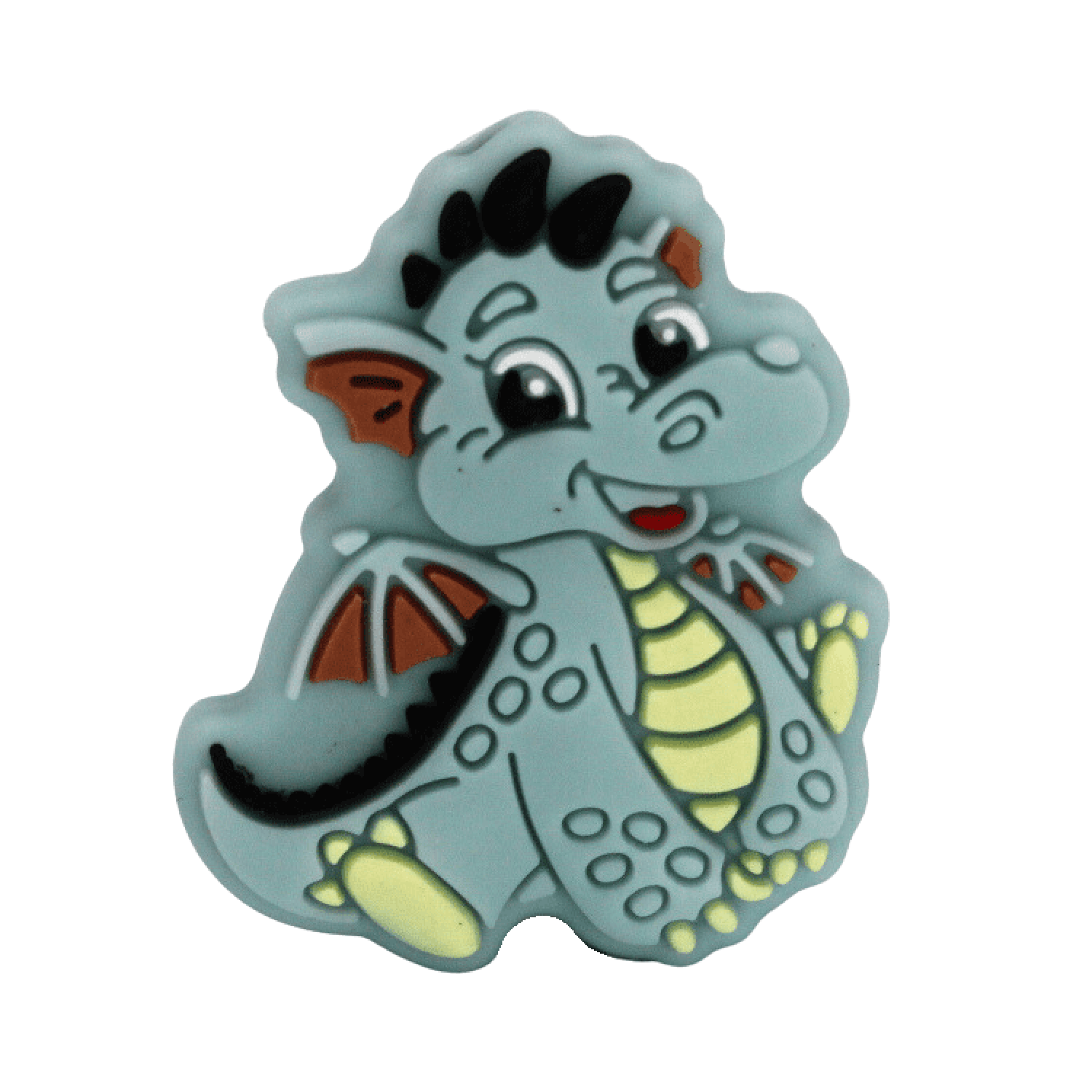 Silikon Motivperle Drache | Powder Blue