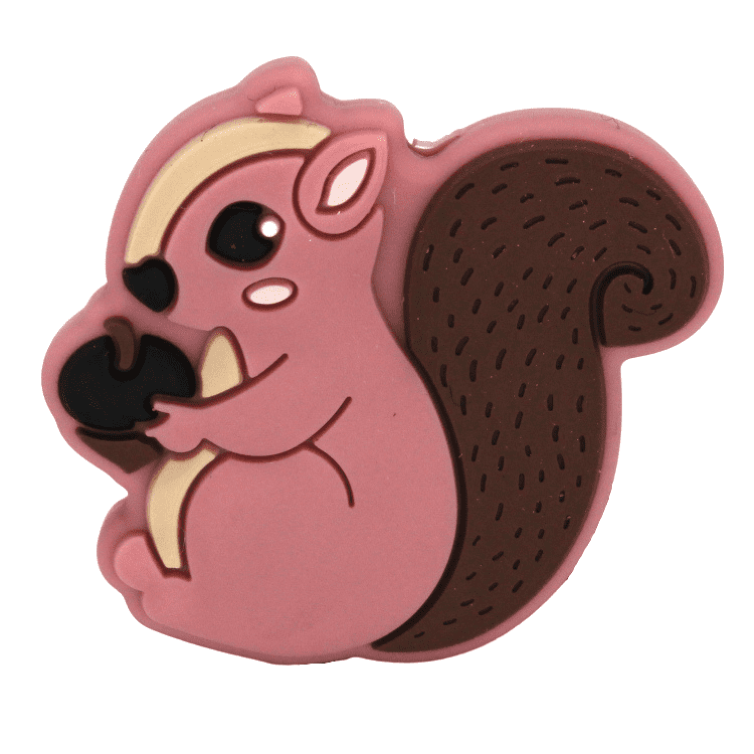 Silikon Motivperle Süßes Eichhörnchen | Blush