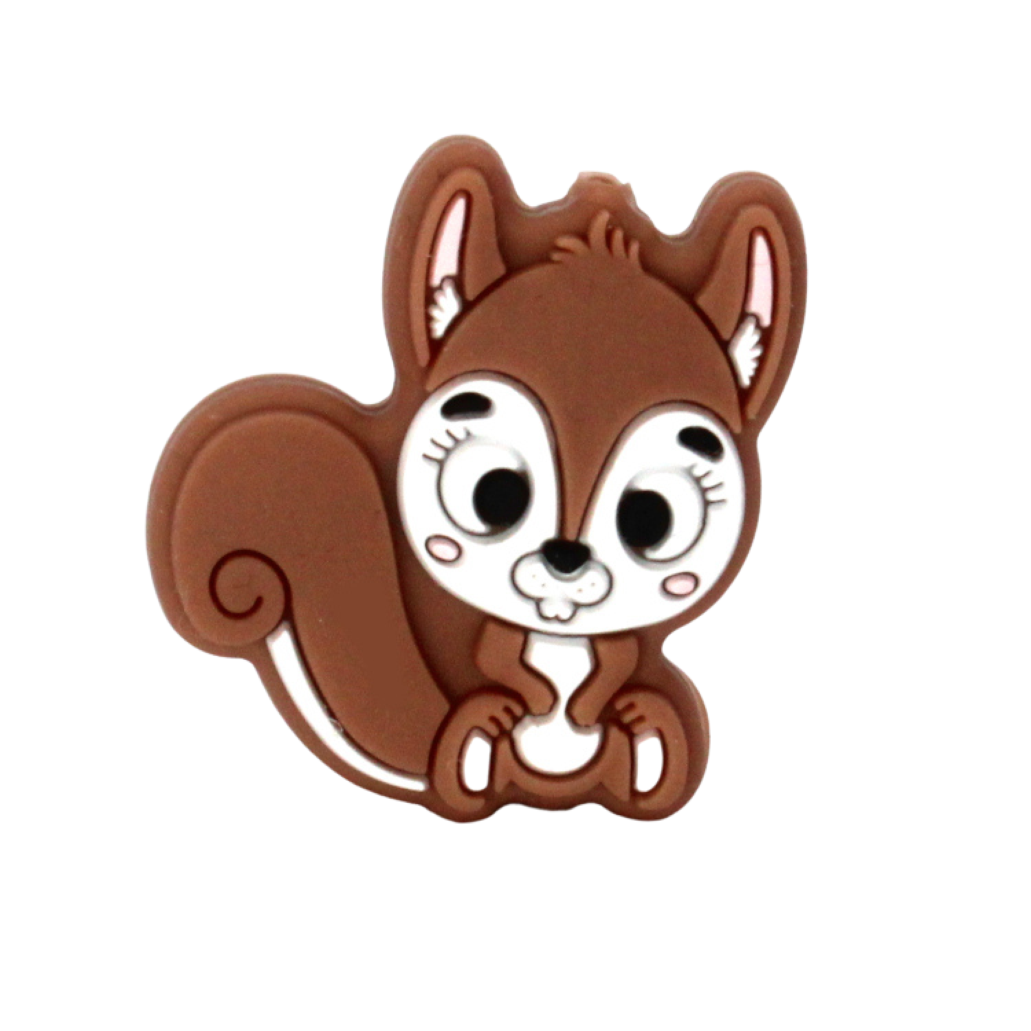 Silikon Motivperle Eichhörnchen | Kamelbraun