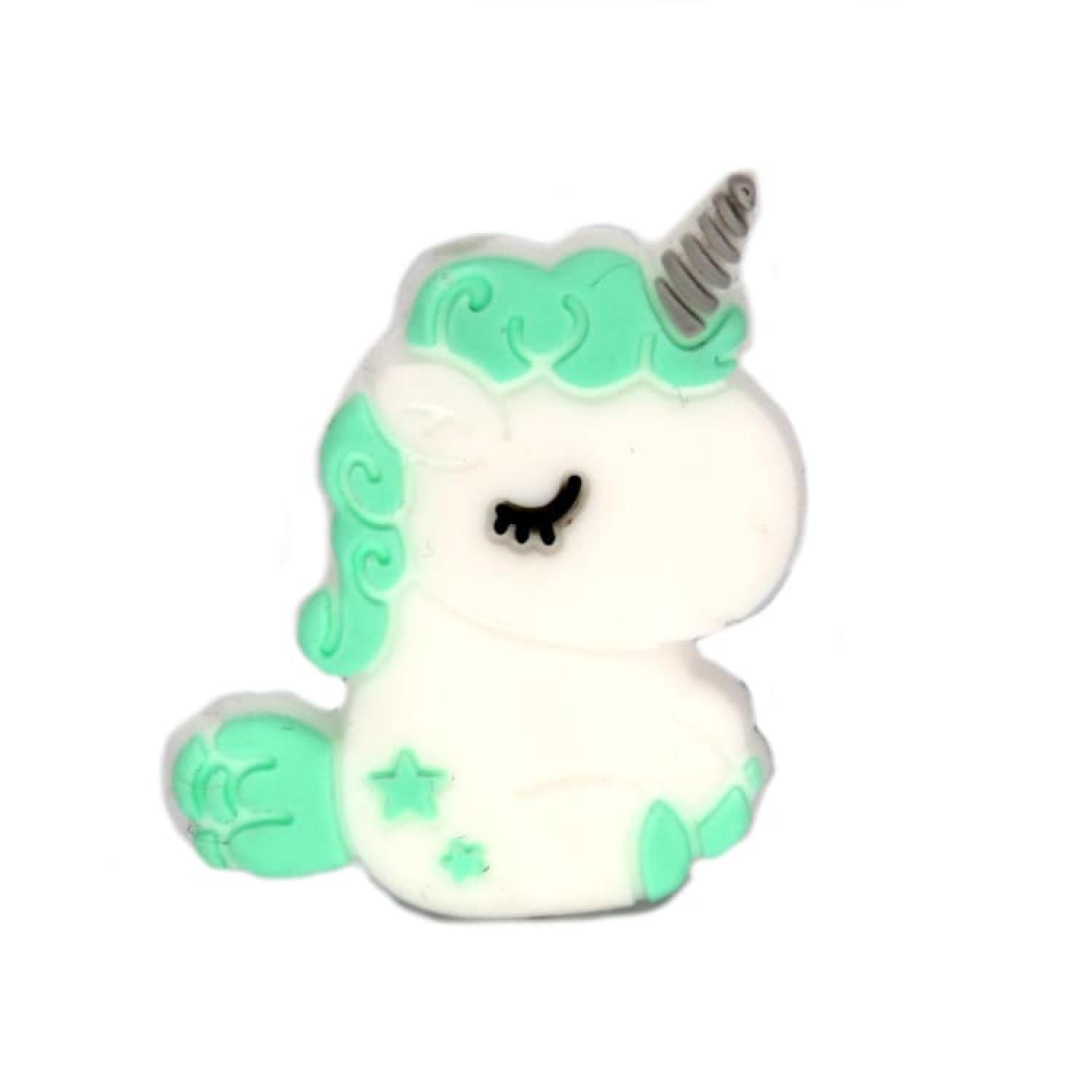 Silikon Motivperle Einhorn #1 | Mint