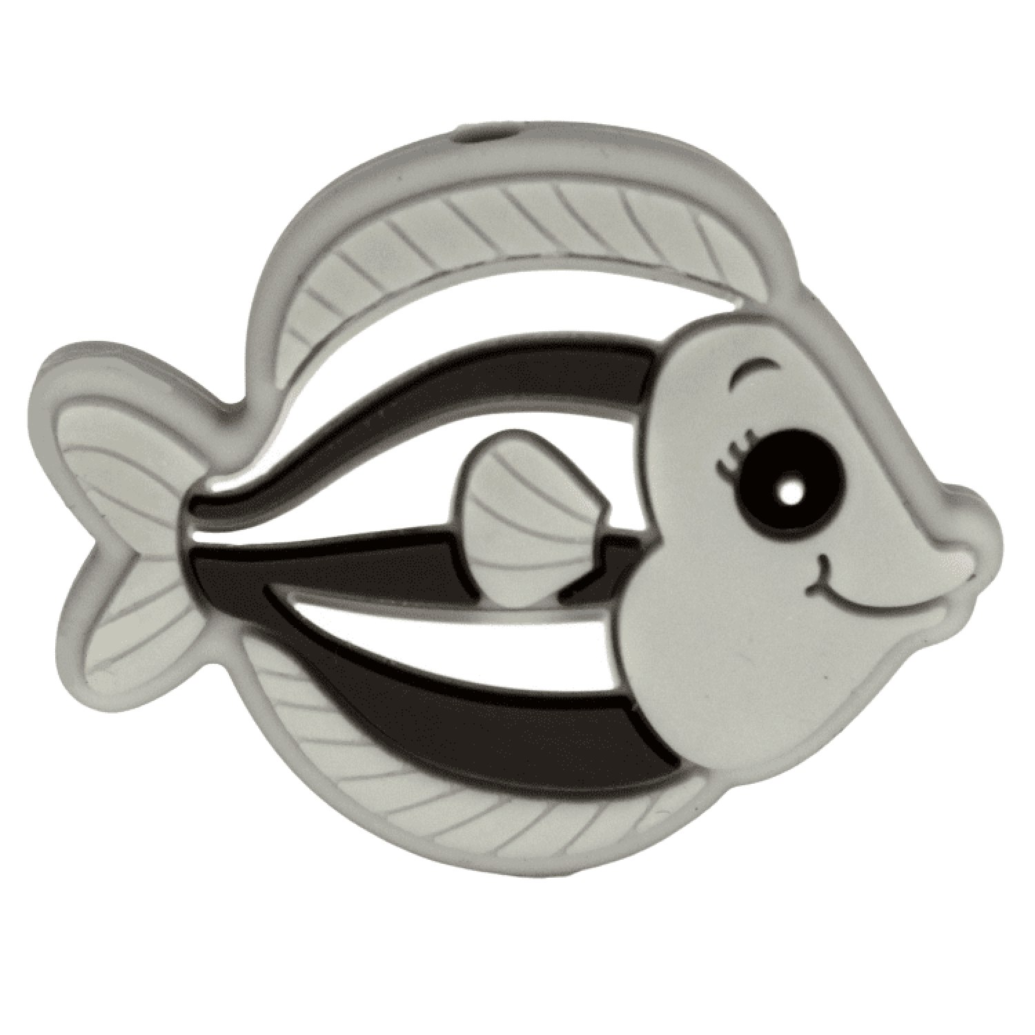 Silikon Motivperle Fische | Hell Grau