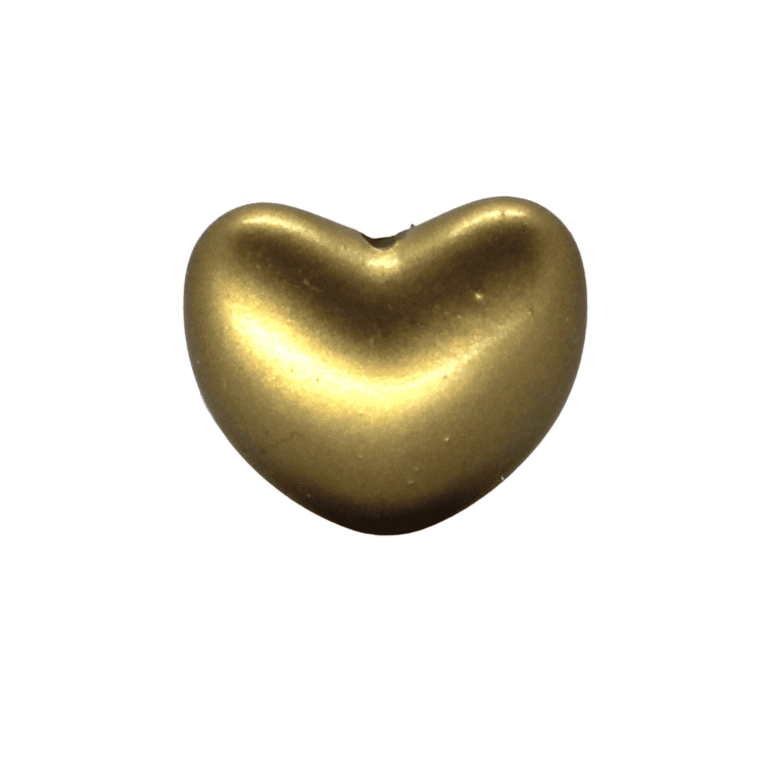 Silikon Motivperle Herz | Metallic Gold