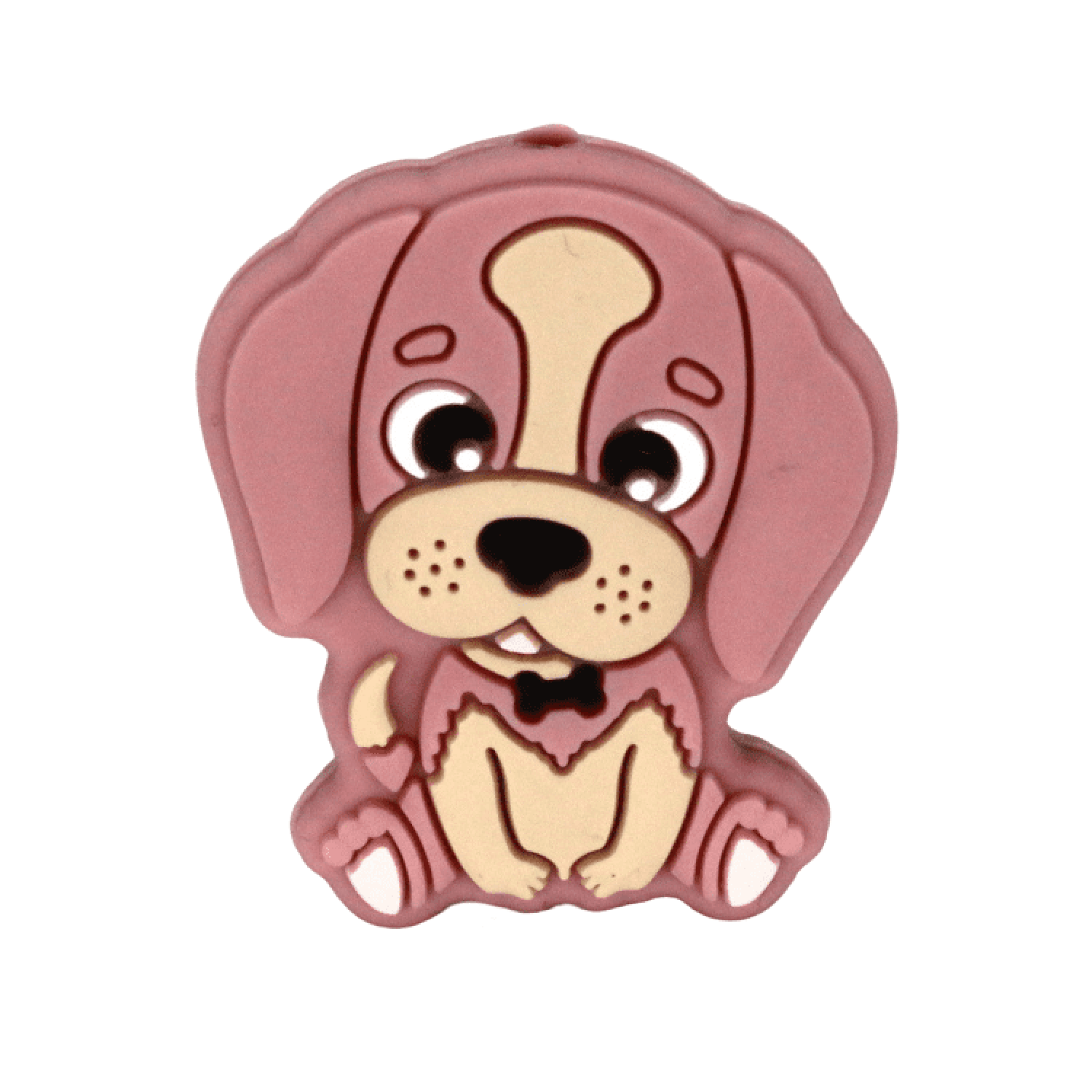 Silikon Motivperle Hündchen | Blush
