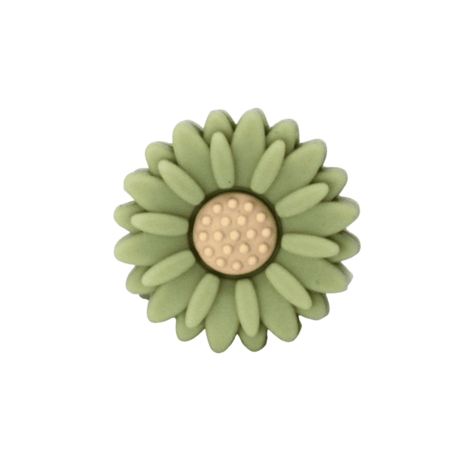Silikon Motivperle Sonnenblume (Klein) | Armygrün