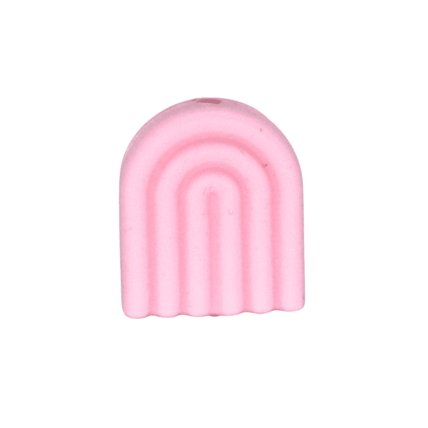 Silikon Motivperle Kleiner Regenbogen | Pastellrosa