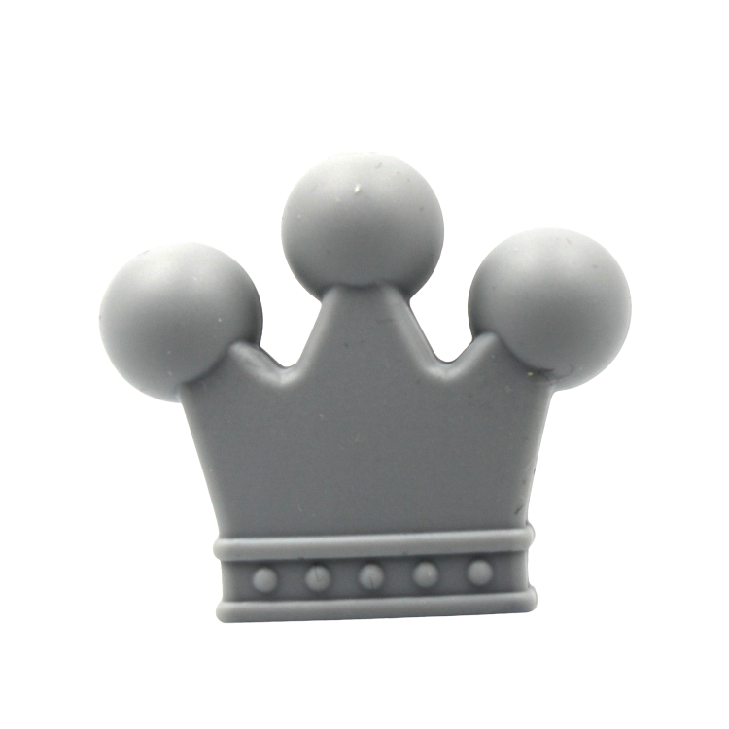 Silikon Motivperle Krönchen #1 | Hell Grau