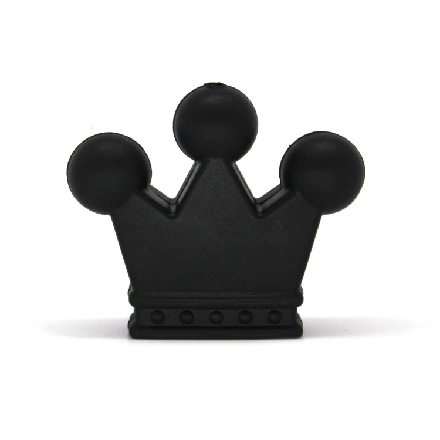 Silikon Motivperle Krönchen #1 | Schwarz