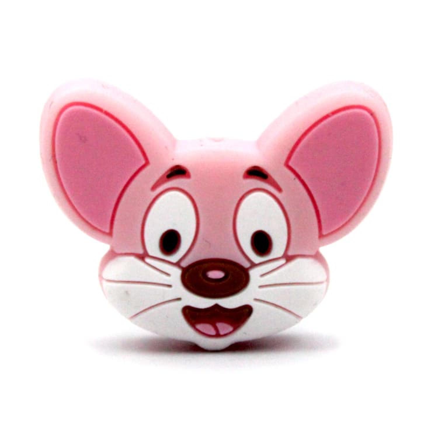 Silikon Motivperle Mausköpfchen "Candy Pink"