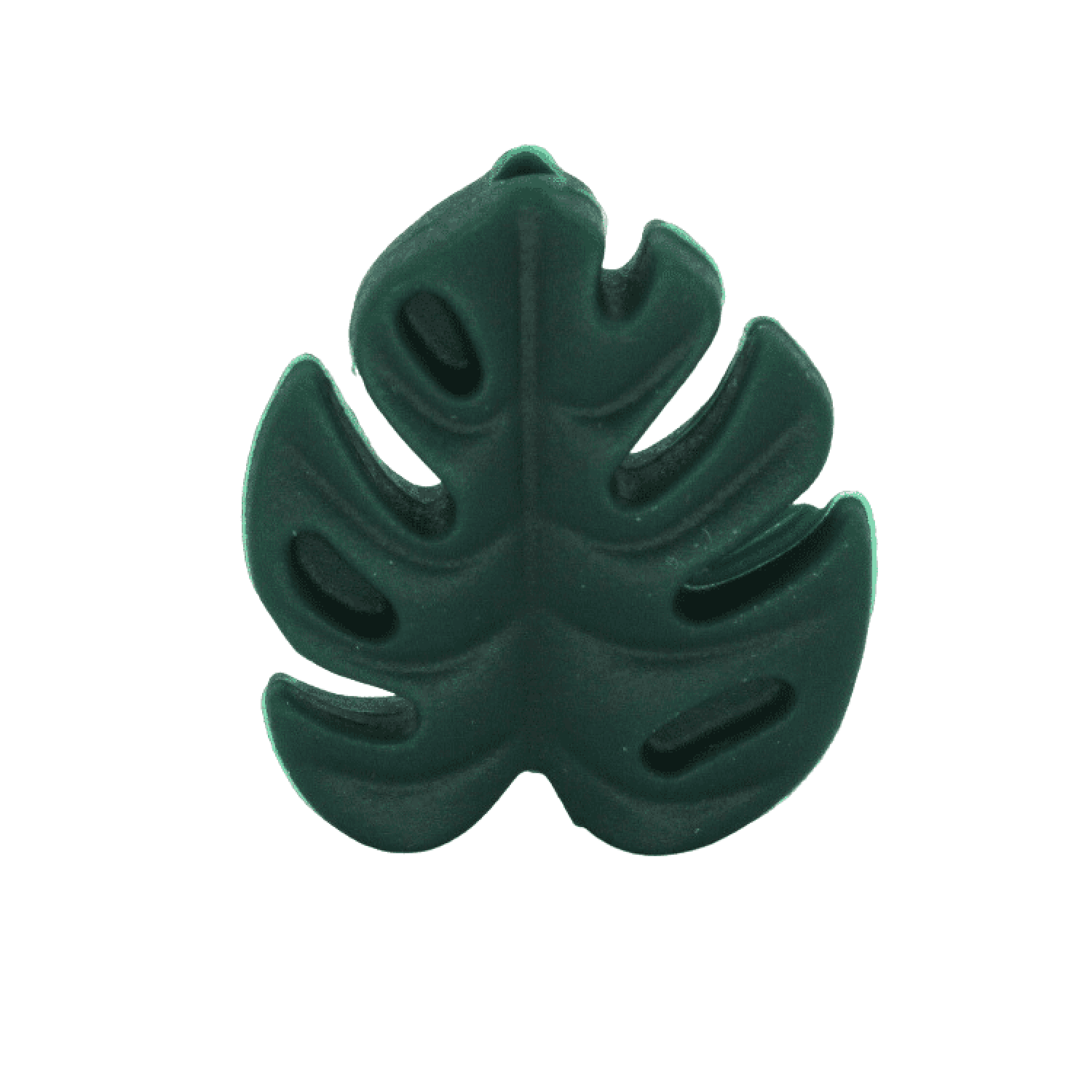 Silikon Motivperle Monstera-Blattperlen | Tief Grün Silikon Motivperle Monstera-Blattperlen | Tief Grün