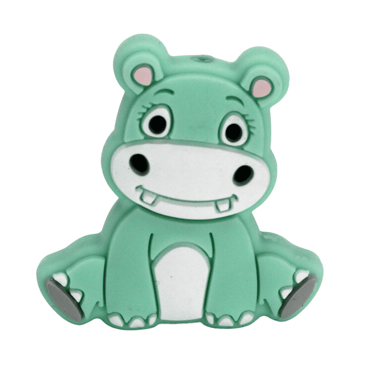 Silikon Motivperle Nilpferd | Mint