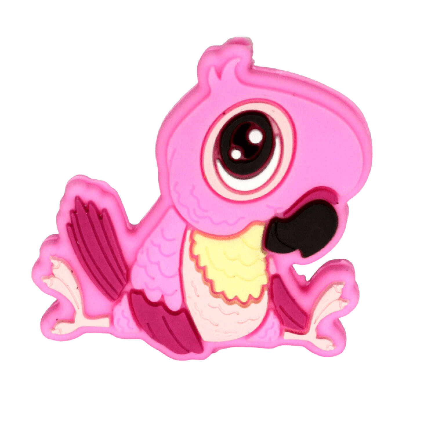 Silikon Motivperle Papagei | Pink