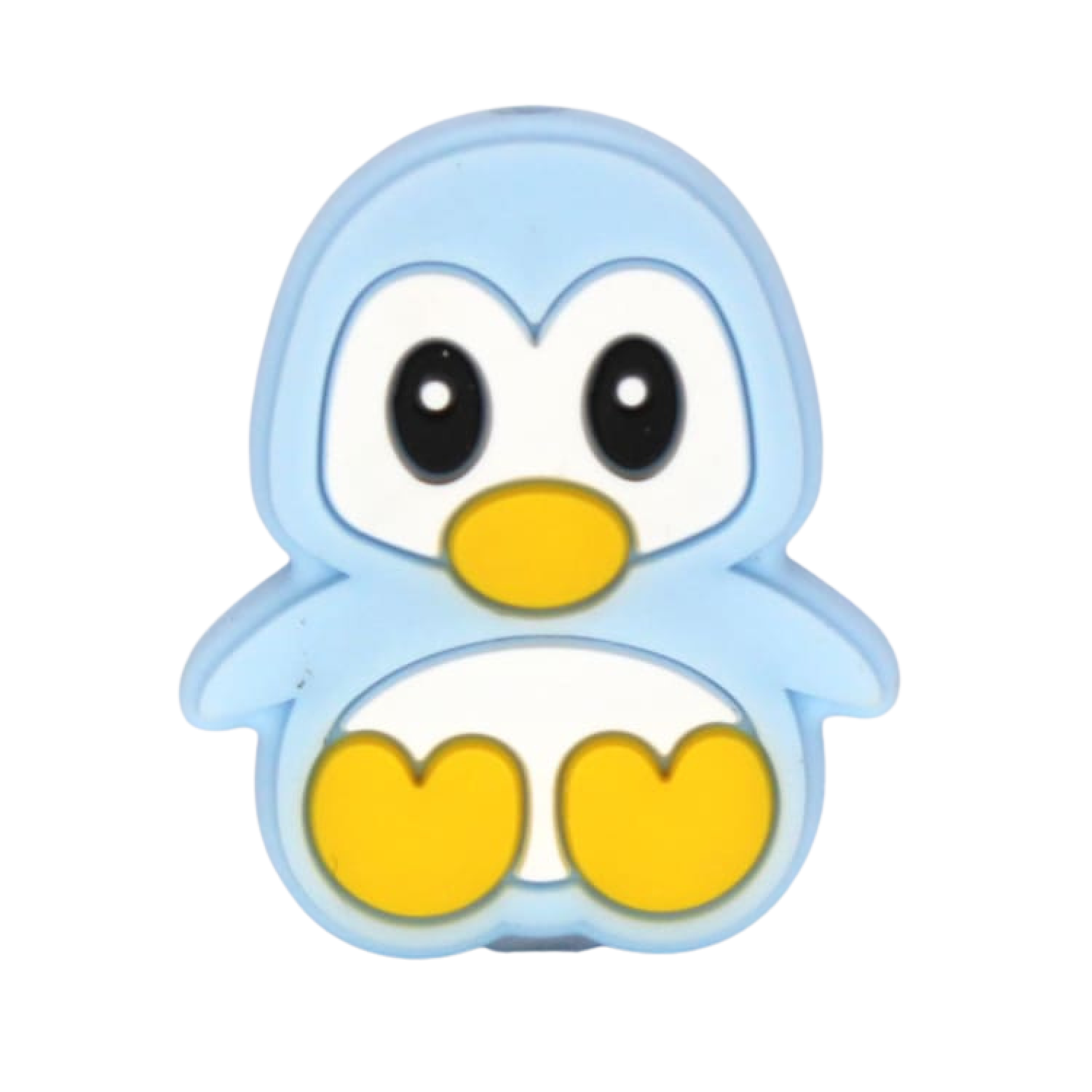 Silikon Motivperle Pinguin #2 | Pastell Blau