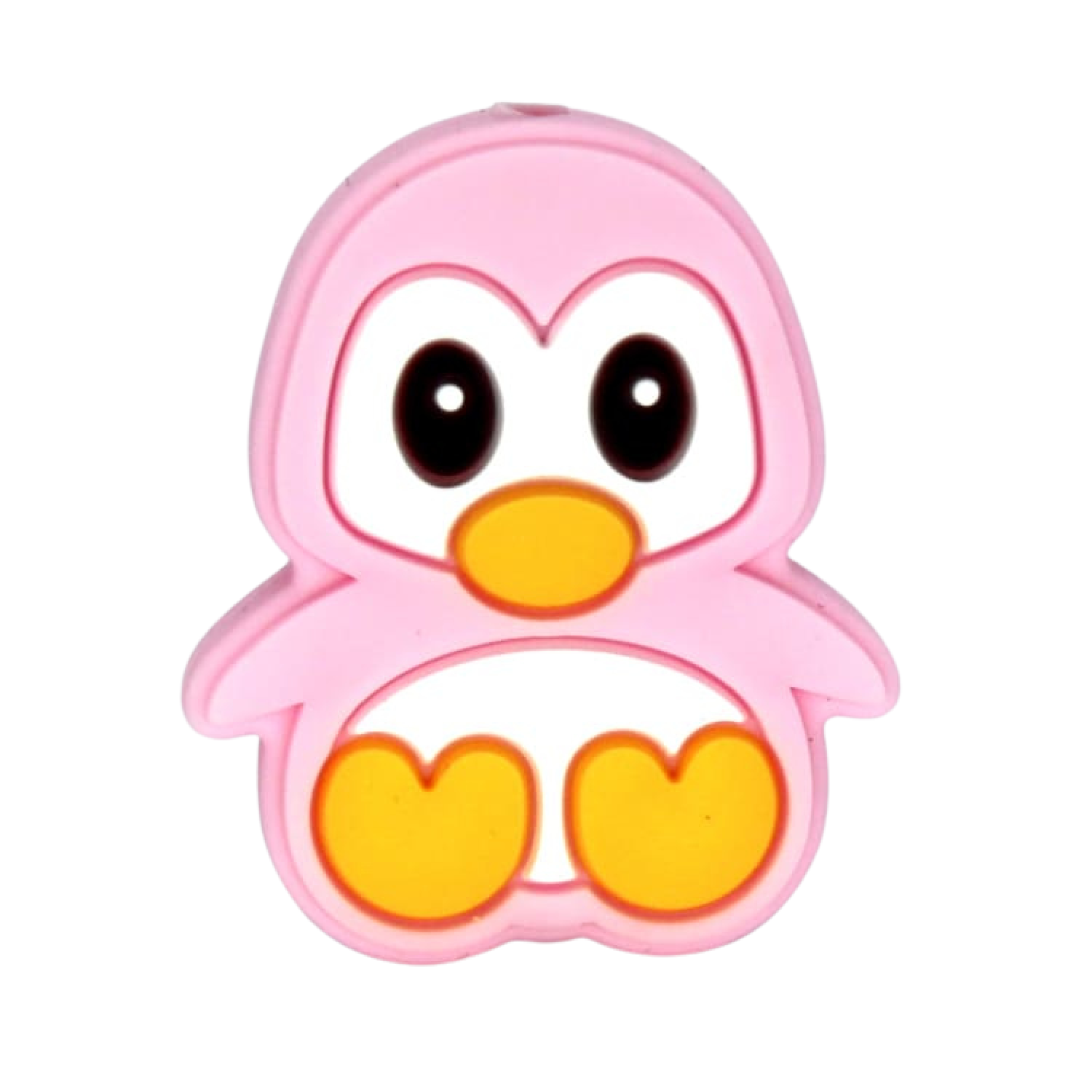 Silikon Motivperle Pinguin #2 | Pastell Rosa